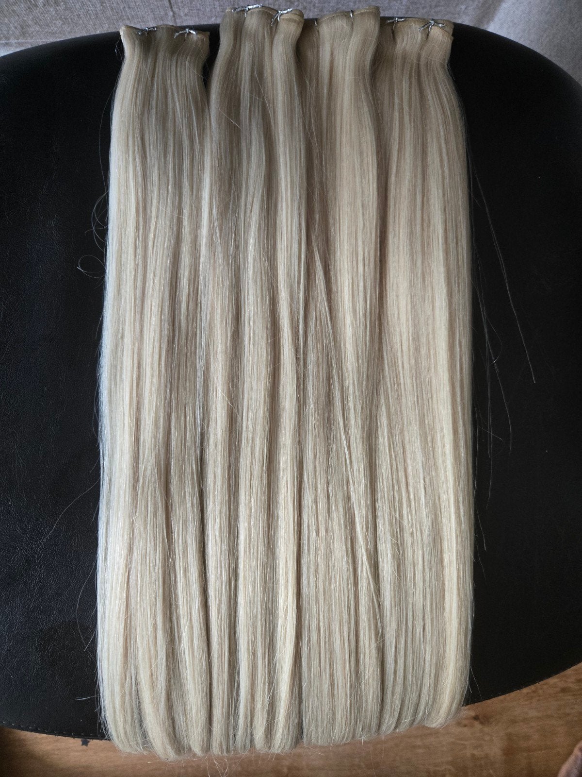 Blonde haarverlenging, 50cm, 100% echt haar, Ophalen of Verzenden, Zo goed als nieuw, Pruik of Haarverlenging