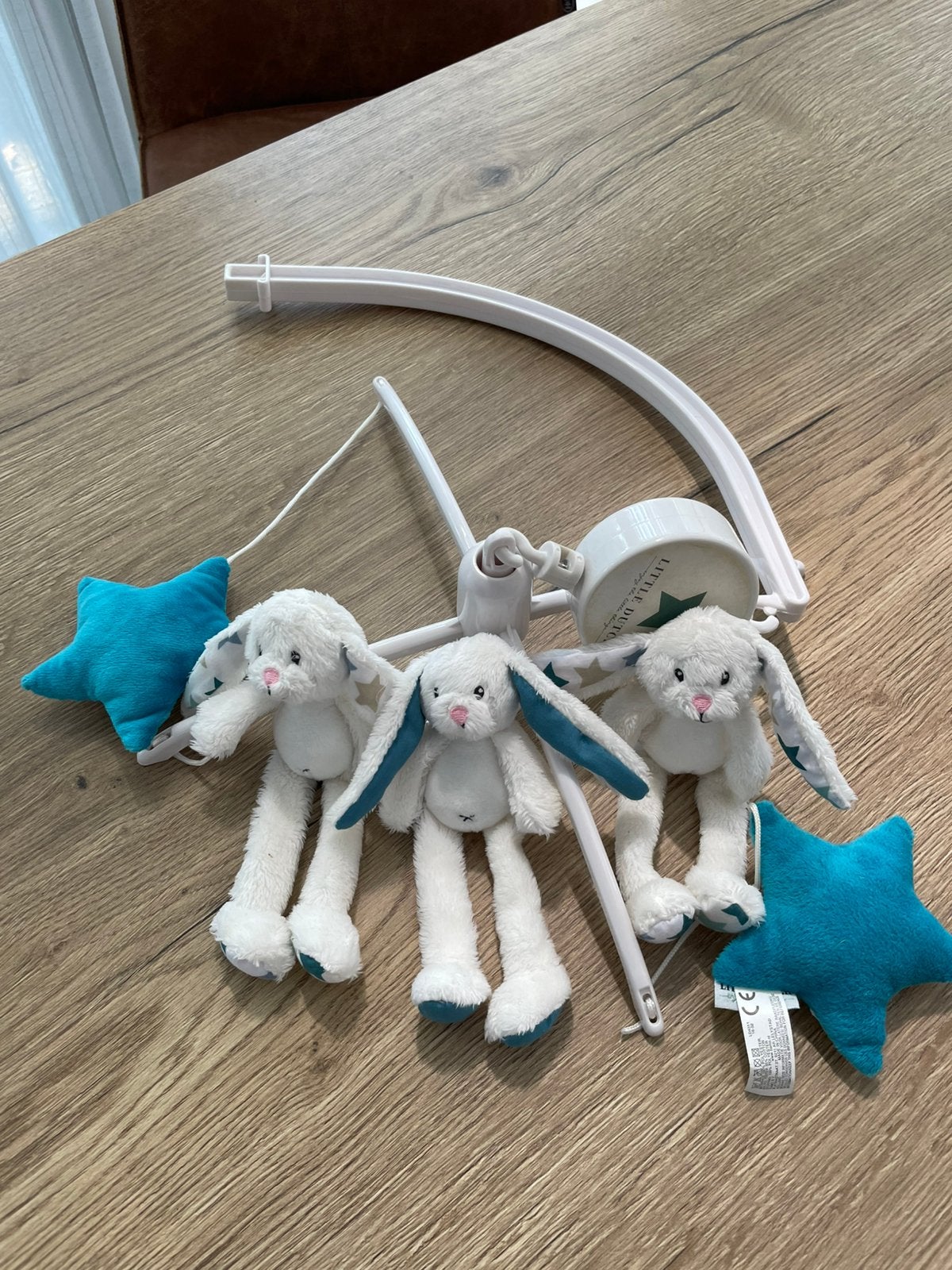 Muziekmobiel met haasjes en sterren Little Dutch, Ophalen of Verzenden, Zo goed als nieuw, Mobiel