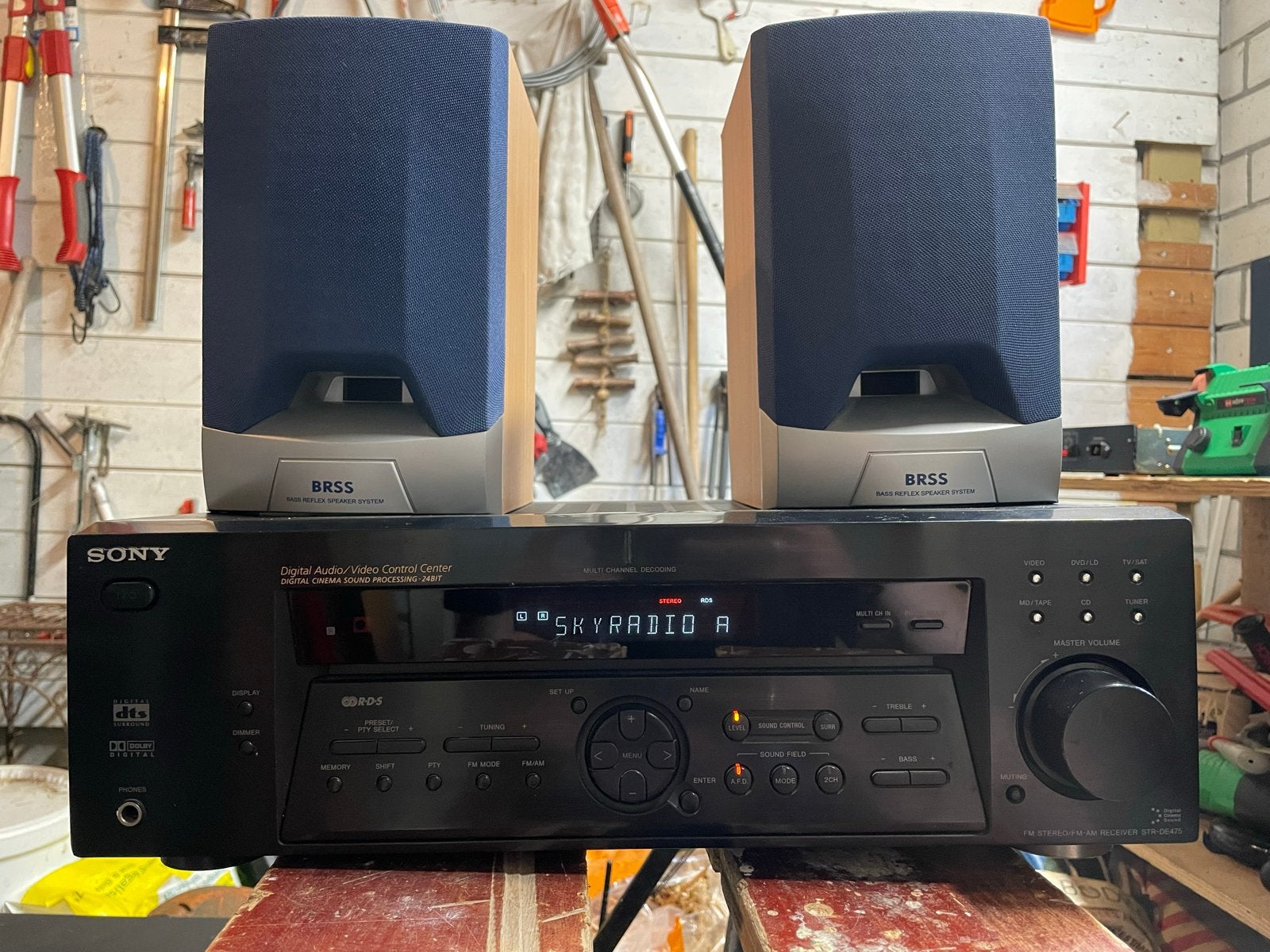 Sony STR-DE475 av Versterker met 2 Bass Reflex Speakers, Audio, Tv en Foto, Versterkers en Receivers, Gebruikt, Stereo, 120 watt of meer