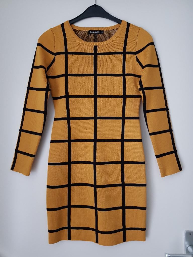 Jurk / lange trui / tuniek - maat XS / S - Jolio & Co NIEUW, Kleding | Dames, Geel, Nieuw, Ophalen of Verzenden, Knielengte