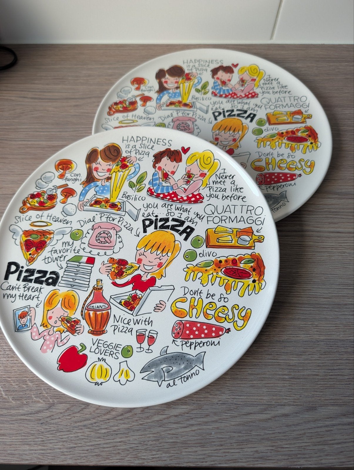 Pizza borden van Blond Amsterdam, Ophalen, Zo goed als nieuw, Bord(en), Aardewerk