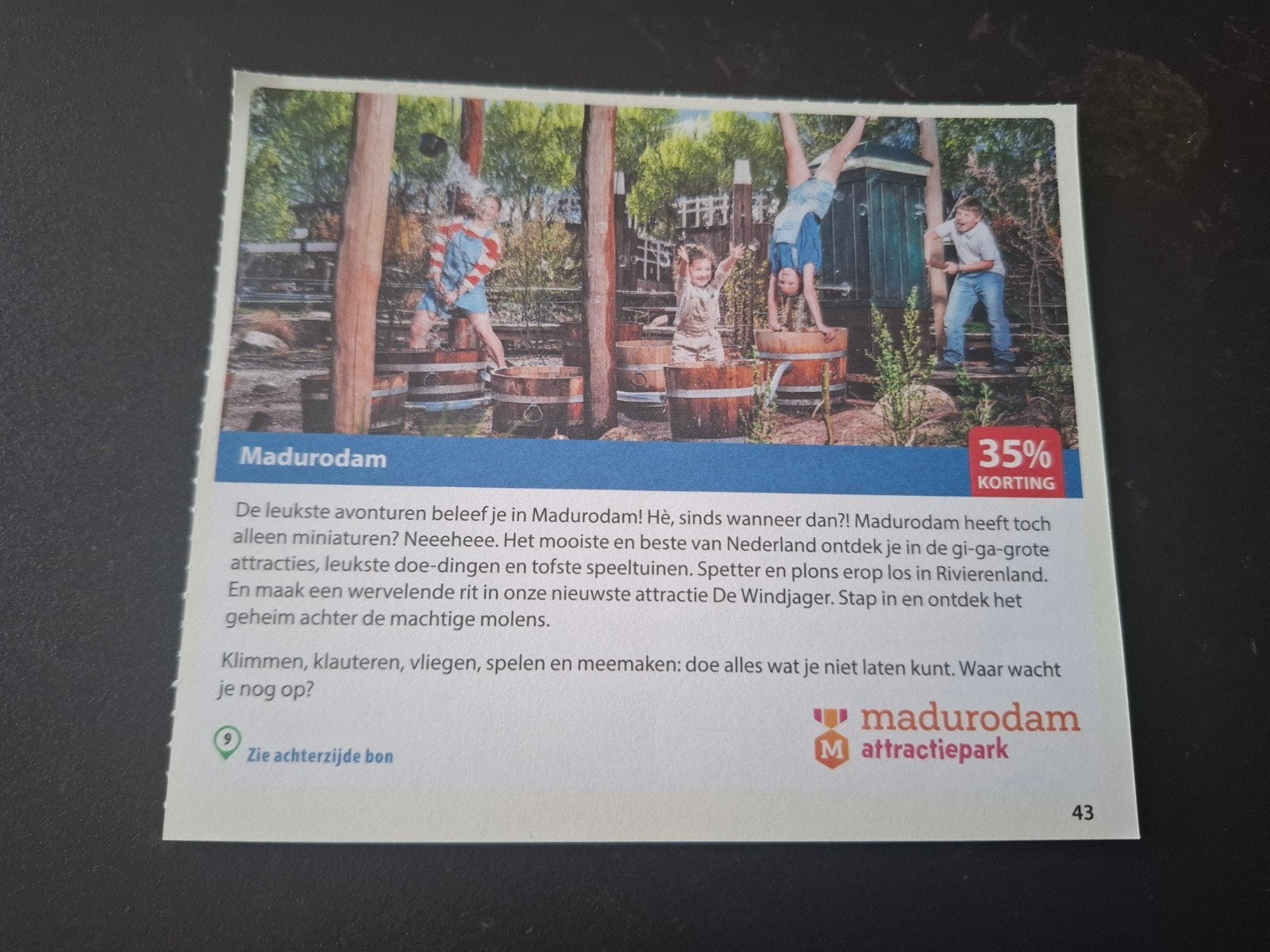 Madurodam 35% korting, Drie personen of meer, Kortingsbon, Overige typen