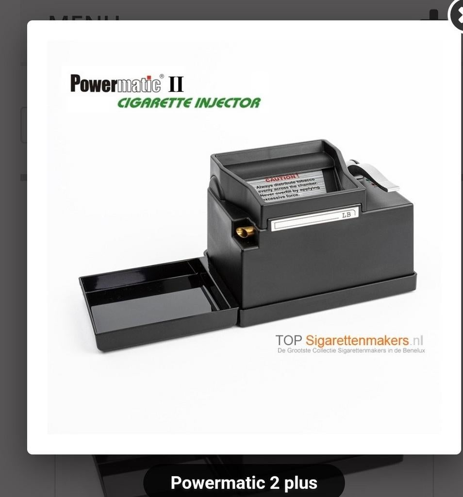 Powermatic II plus Sigaretten maker /draaier electrisch, Verzamelen, Rookartikelen, Aanstekers en Luciferdoosjes, Ophalen of Verzenden
