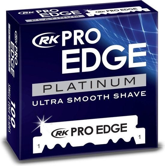 100 PRO EDGE PLATINUM ULTRA SMOOTH SHAVE SINGLE EDGE BLADES, Ophalen, Nieuw, Gehele gezicht