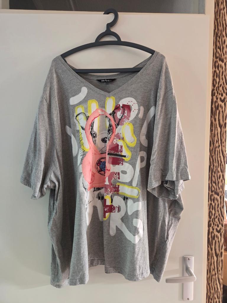 Ulla Popken T-shirt met print, maat 62/64, Kleding | Dames, T-shirts, Maat 46/48 (XL) of groter, Ulla Popken, Ophalen of Verzenden