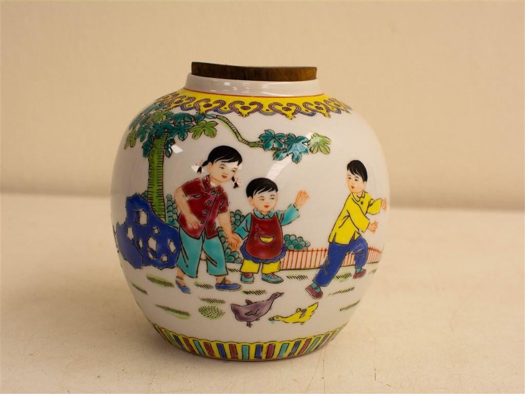 chinese voorraadpot 29092, Huis en Inrichting, Keuken | Potten en Pannen, Ophalen of Verzenden, Gebruikt, Gietijzer, Koekenpan of Braadpan