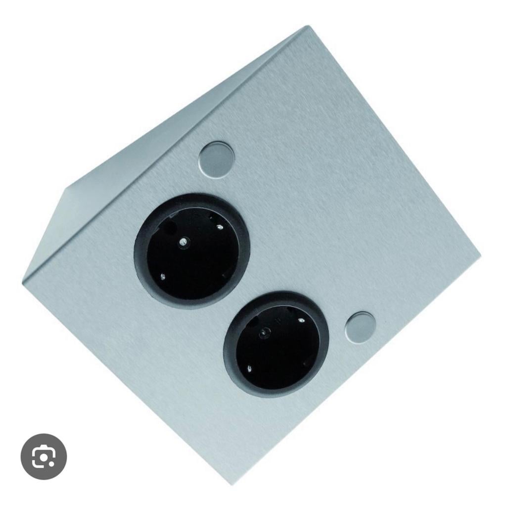 Wandcontactdoos onderbouw rvs, Doe-het-zelf en Verbouw, Elektra en Kabels, Ophalen, Nieuw, Info@mooierwonenweert.nl, Stopcontact