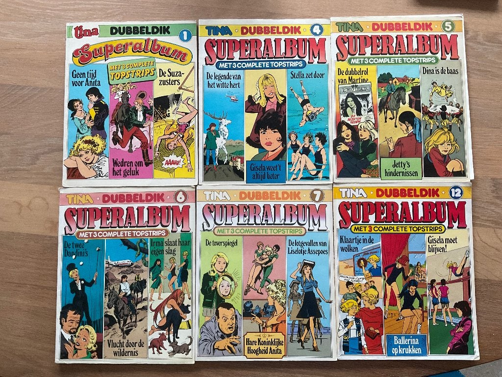 Tina Dubbeldik Superalbum 1, 4 en 6, Boeken, Gelezen, Diverse auteurs, Ophalen of Verzenden, Meerdere stripboeken