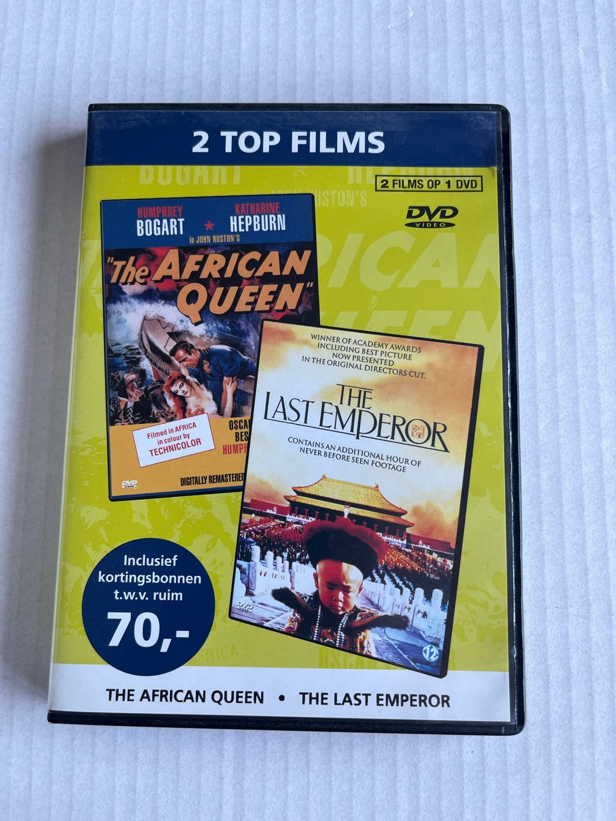 The African Queen & The Last Emperor - 2 Top Films DVD, Nederlands, Ophalen of Verzenden, Vanaf 12 jaar, Gebruikt