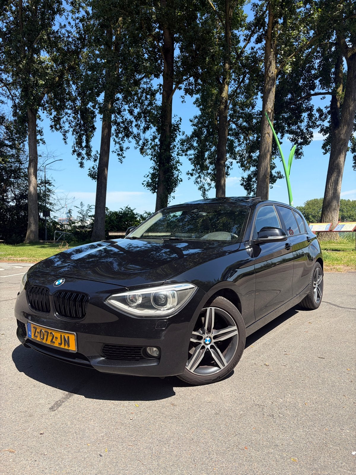 BMW 1-Serie 116I 100KW 5DR 2012 Zwart, Auto's, BMW, 1-Serie, 4 cilinders, Zwart, 1200 kg