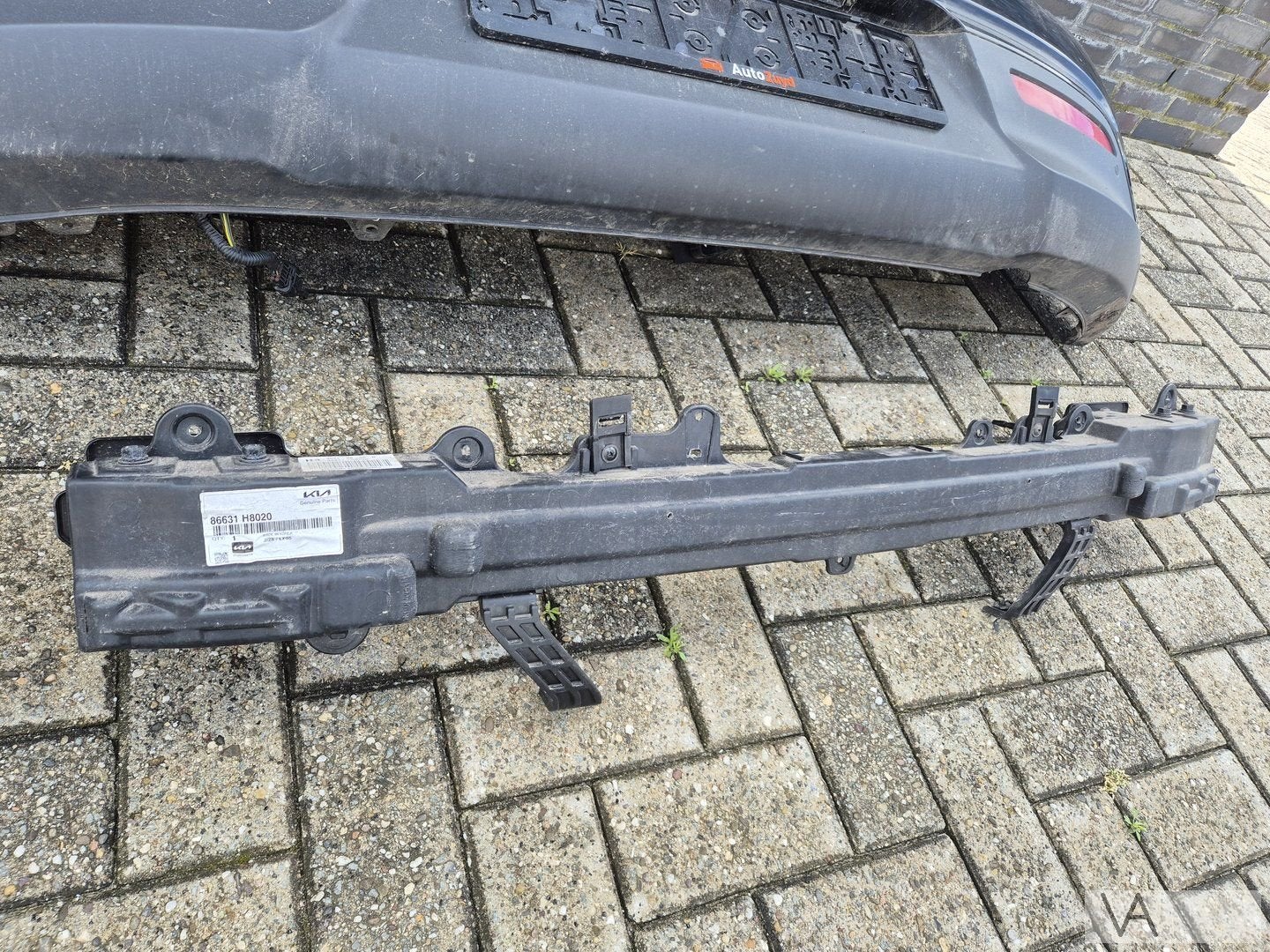 Achterbumper met balk voor Kia Rio 2017 - 2024 zwart pdc, Auto-onderdelen, -, -, Ophalen of Verzenden, Achter