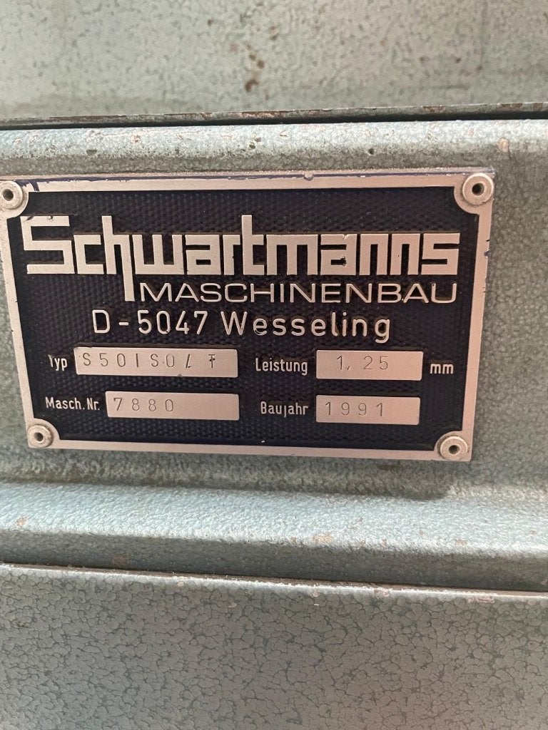 Schwartmanns S50 ISO/T voormachine velsmachine, Ophalen, Gebruikt