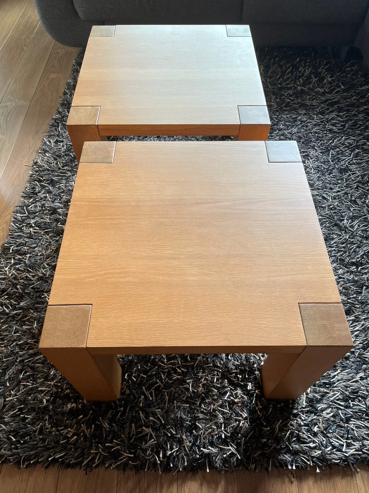Salontafels - licht eiken - 60 x 60 x 45 cm, Huis en Inrichting, Tafels | Salontafels, Ophalen, 50 – 75, Gebruikt, 50 tot 100 cm