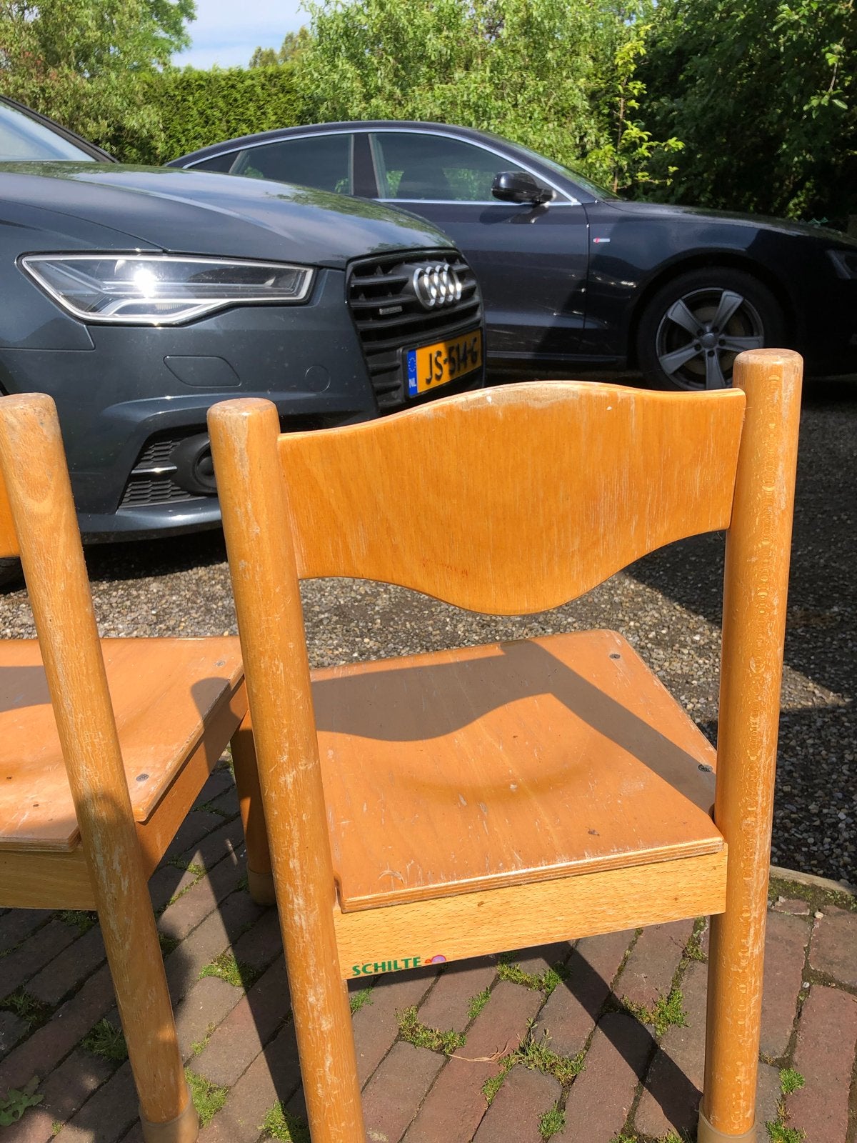 Houten kinderstoel Scholte 30 cm, Ophalen, Gebruikt, Overige typen