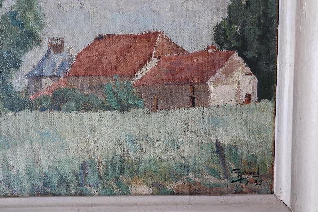 1935 - Yedda Godard-Reuilly (1889–1976) -olieverf landschap, Ophalen of Verzenden