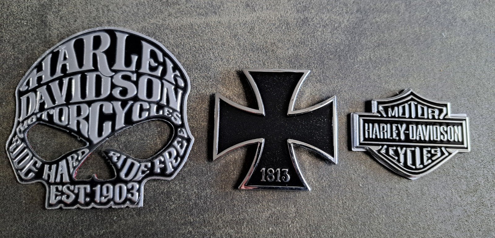 Harley Davidson emblemen metaal/aluminium., Ophalen of Verzenden, Nieuw