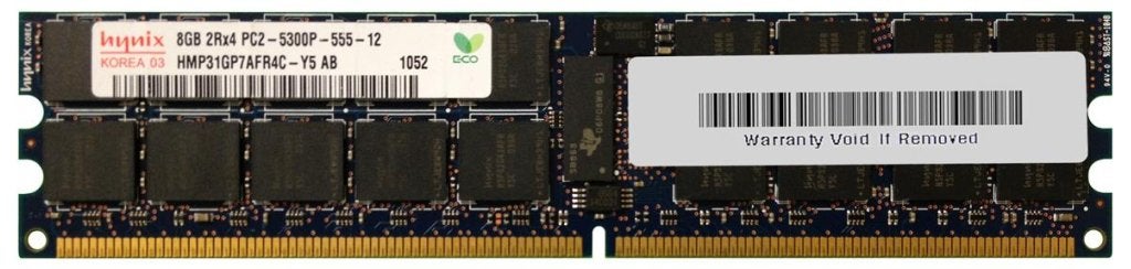 8GB 2Rx4 PC2-5300P DDR2-667 ECC, Hynix / HP HMP31GP7AFR4C-Y5, Computers en Software, RAM geheugen, SK Hynix NAND Product Solutions Netherlands