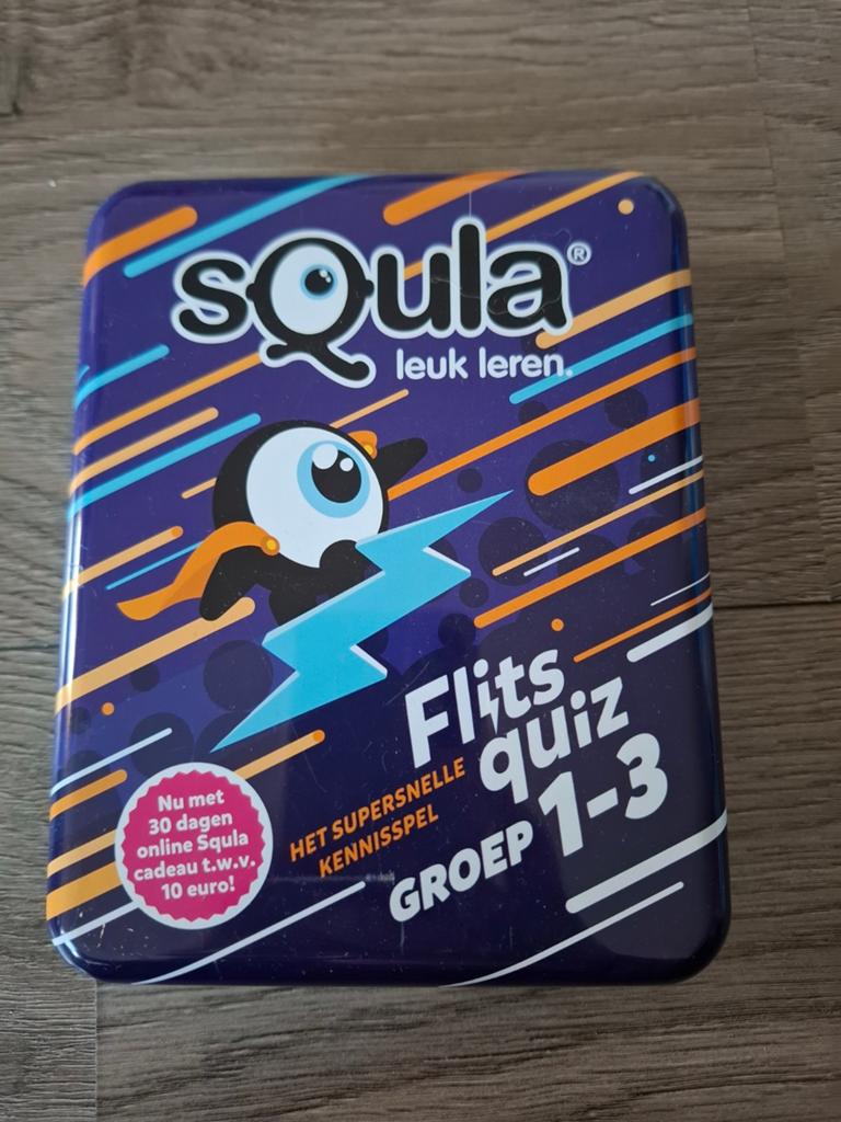 Squla Flits Quiz Groep 1-3 - Zo goed als nieuw, Vijf spelers of meer, Ophalen of Verzenden, Zo goed als nieuw, Identity Games