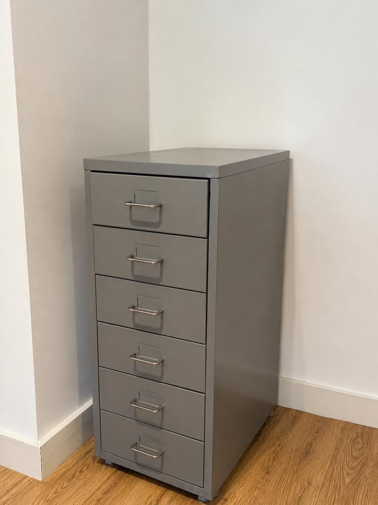 Metalen Ladekast / Archiefkast 6 Laden Grijs, Huis en Inrichting, Kasten | Roldeurkasten en Archiefkasten, Ophalen, Minder dan 50 cm