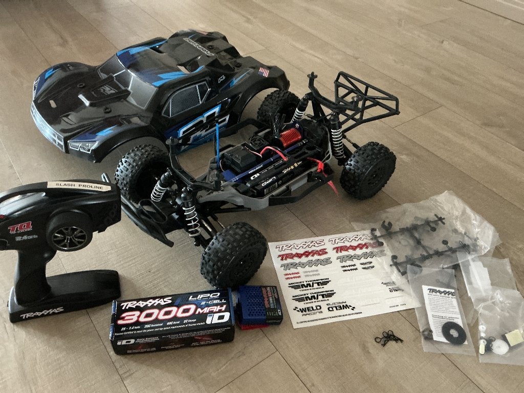 Traxxas slash 4wd  met proline body, Gebruikt, Auto offroad, Schaal 1:10, RTR (Ready to Run)