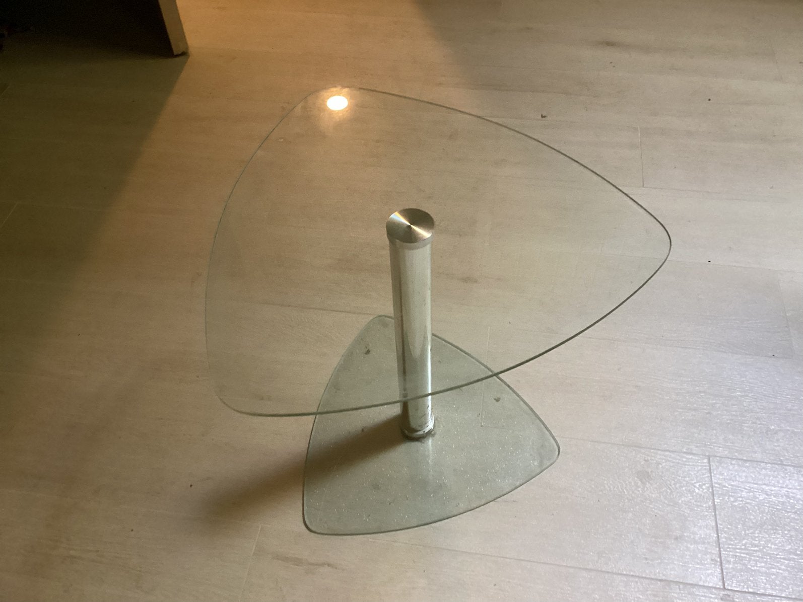 Glazen bijzettafel, Minder dan 55 cm, Rond, Ophalen, 45 tot 60 cm