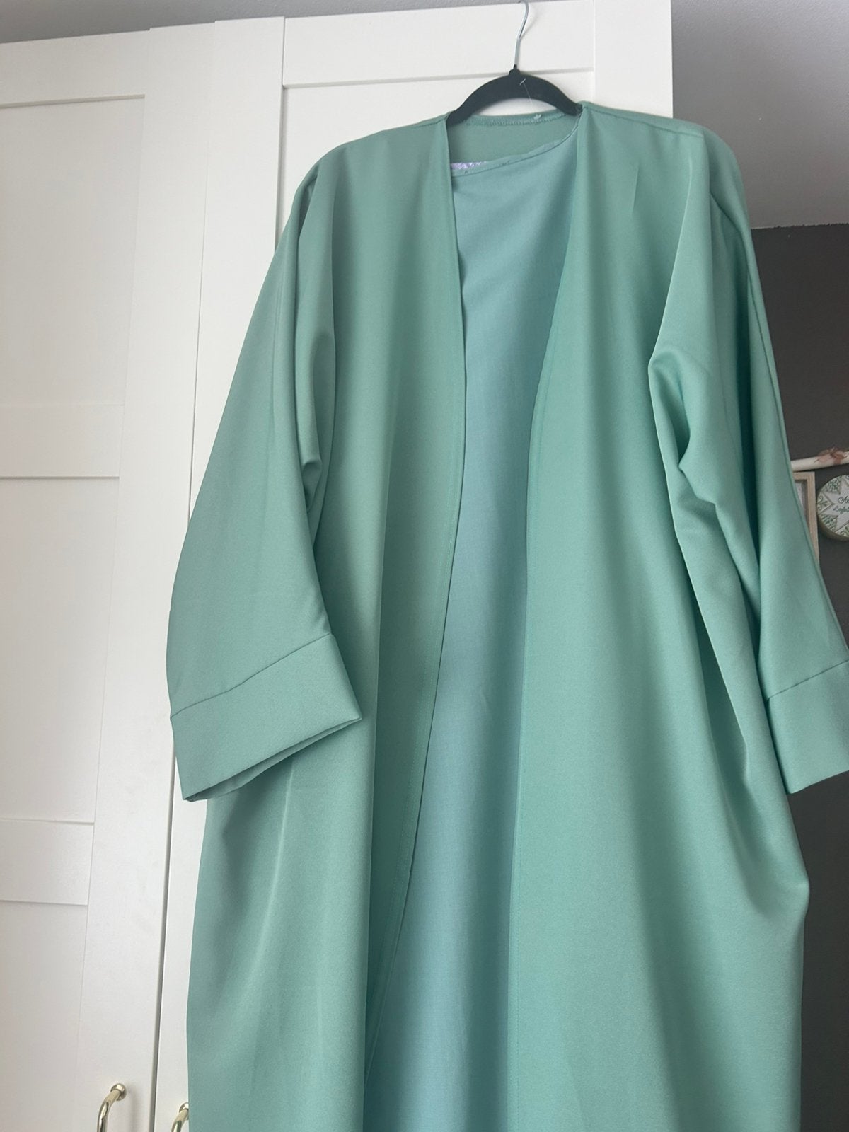 2 delige kimono set mintgroen merrachi styl 1 maat, Maat 38/40 (M), Ophalen of Verzenden, Zo goed als nieuw, Onder de knie