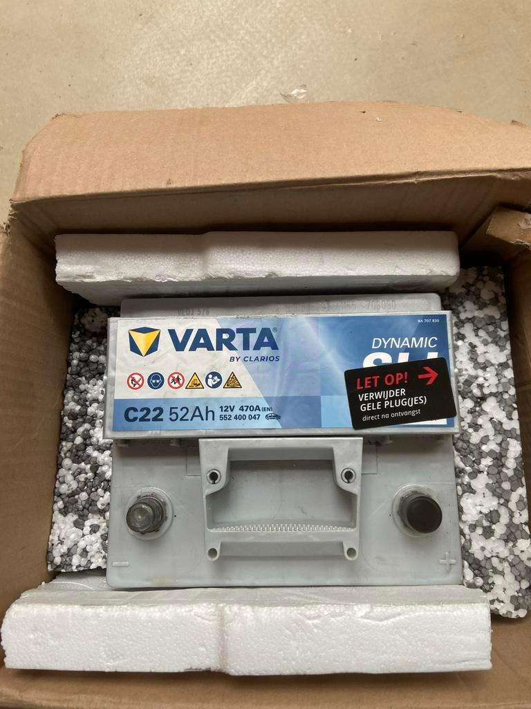 Varta Dynamic C22 52Ah 12V Auto Accu, Auto-onderdelen, Accu's en Toebehoren, Ophalen of Verzenden, Nieuw, Universele onderdelen