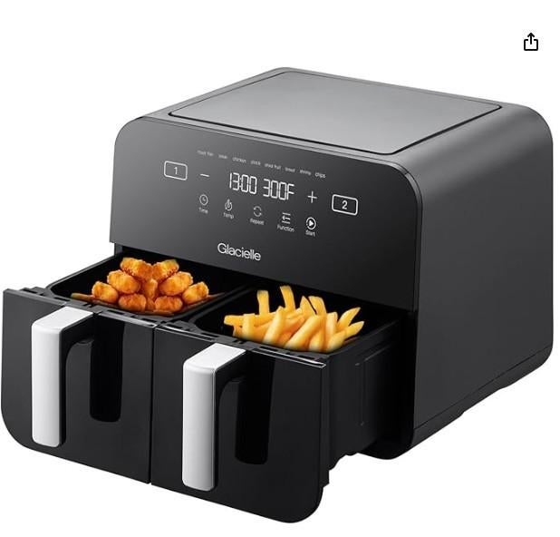 Nieuw Glacielle Dual Air Cooker / airfryer 2x 4,5 ltr super, Ophalen, Nieuw, Airfryer, 1500 gram of meer
