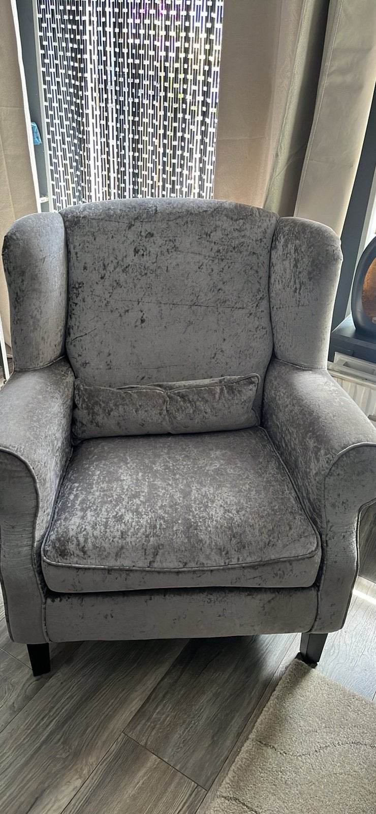 Urban sofa fauteuil grijs, Huis en Inrichting, Fauteuils, Ophalen, Landerlijk, 75 tot 100 cm, Zo goed als nieuw