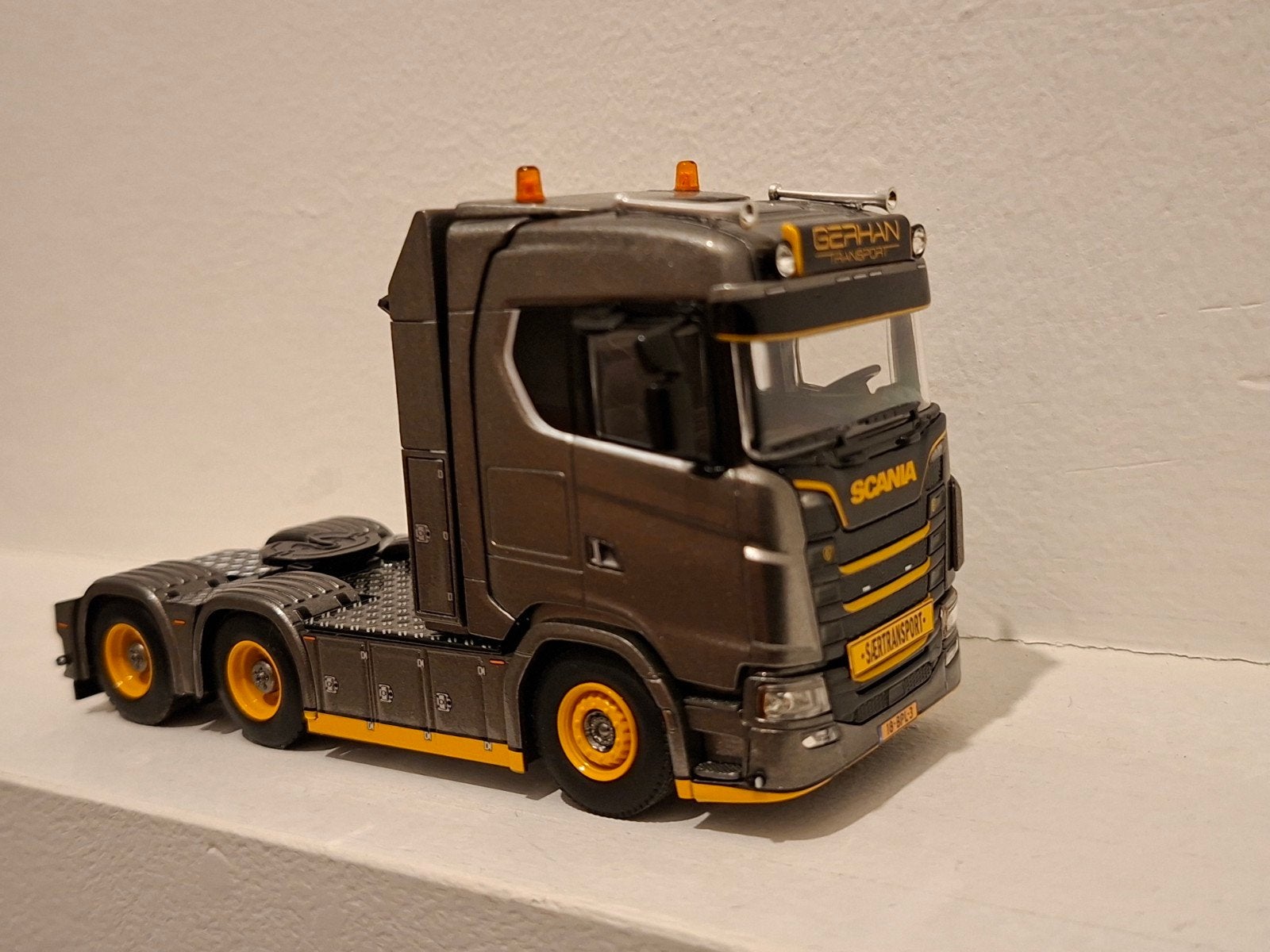 Wsi Scania trekker Gerhan / Gebri, Ophalen of Verzenden, Zo goed als nieuw, Bus of Vrachtwagen, Wsi