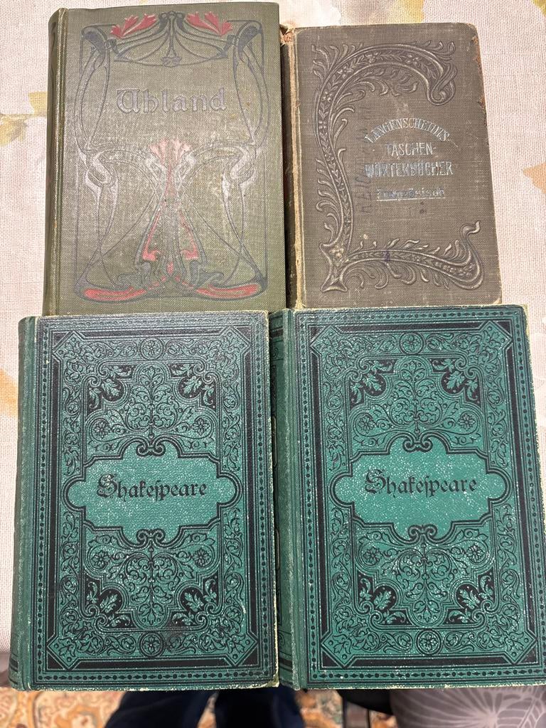 Antieke Boeken: Shakespeare, Uhland, Langenscheidt, Antiek en Kunst, Antiek | Boeken en Bijbels, Ophalen