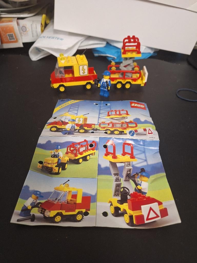 Oude Lego set 6671 Utility Repair Lift+ instructies uit 1989, Ophalen of Verzenden, Gebruikt