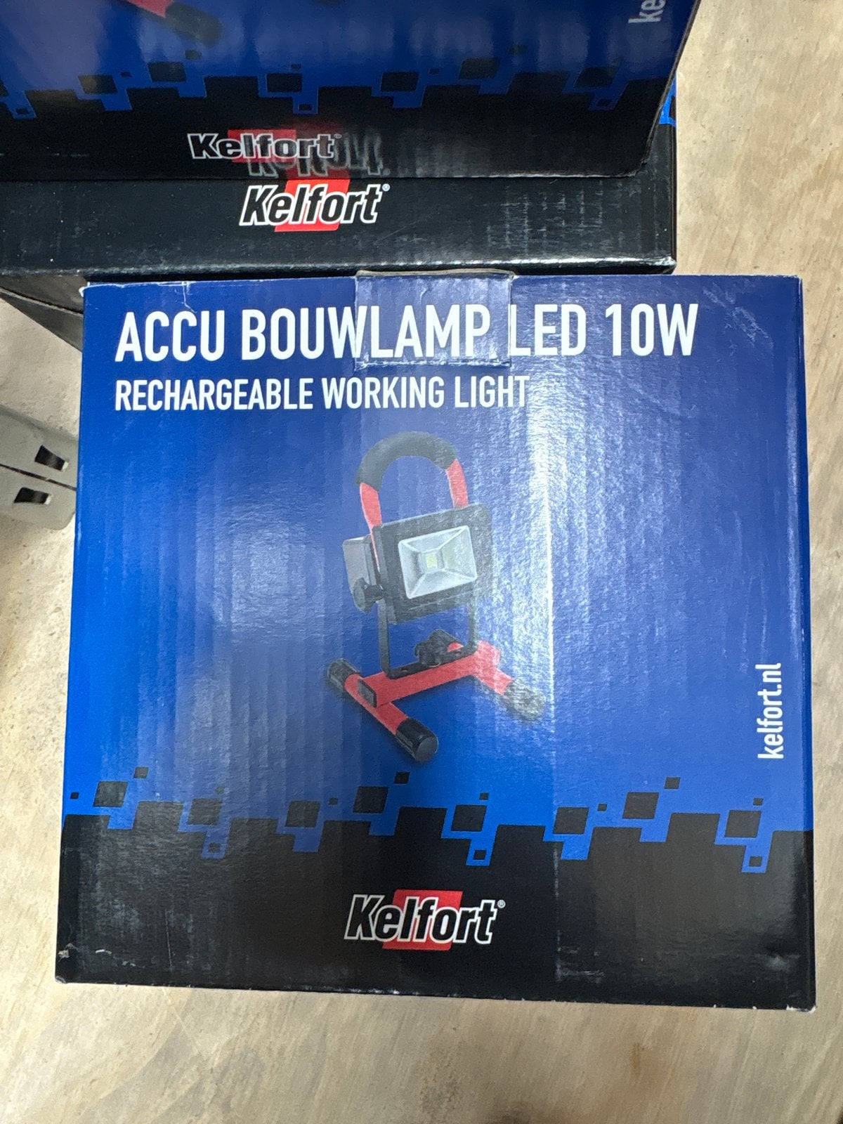 Kelfort Accu Bouwlamp LED 10W - Set van 3, Doe-het-zelf en Verbouw, Minder dan 50 watt, Ophalen of Verzenden, Lamp met armatuur