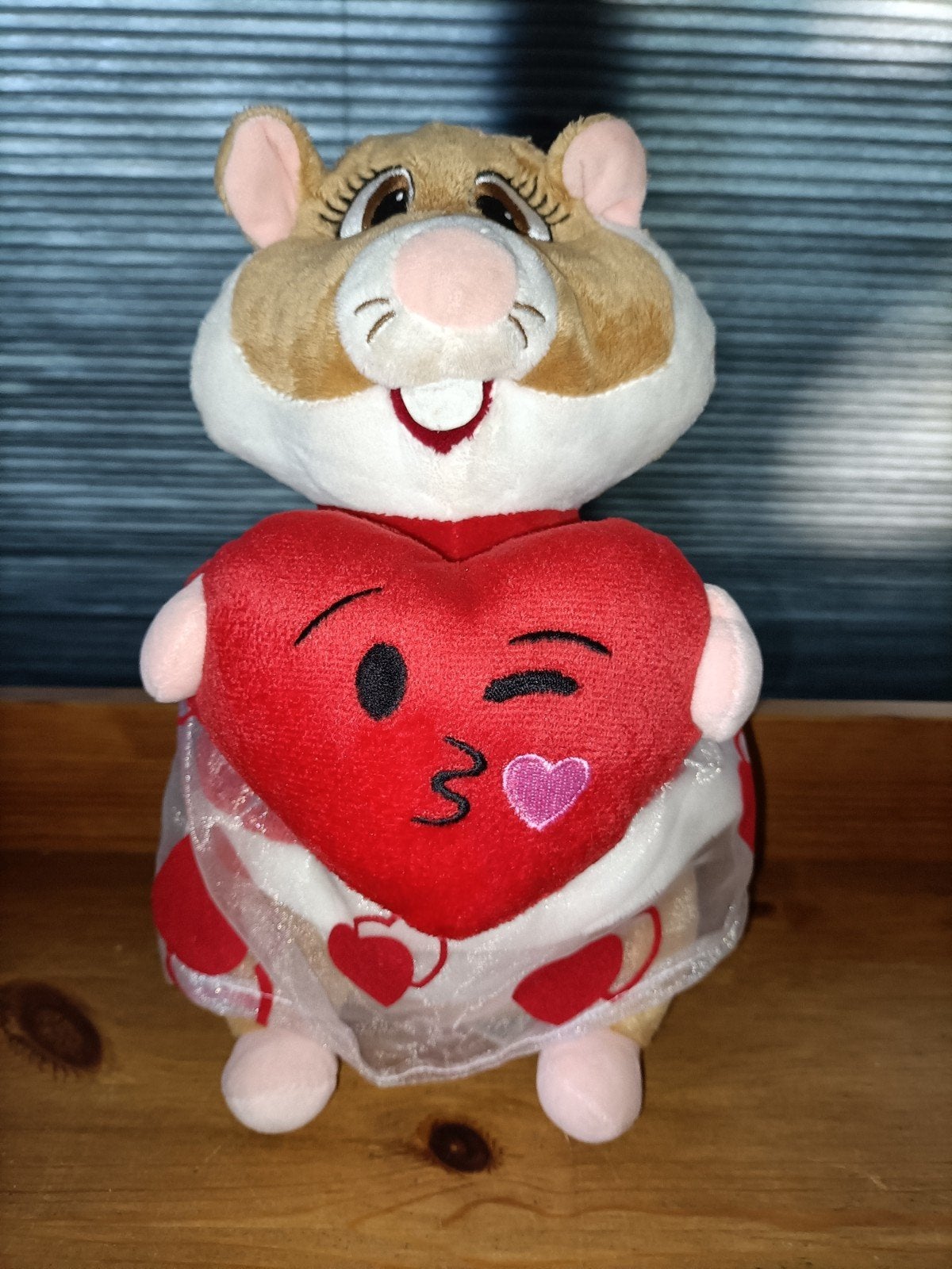 AH hamster Valentijn knuffel met hart Valentijnsdag, Kinderen en Baby's, Ophalen of Verzenden, Zo goed als nieuw, Overige typen