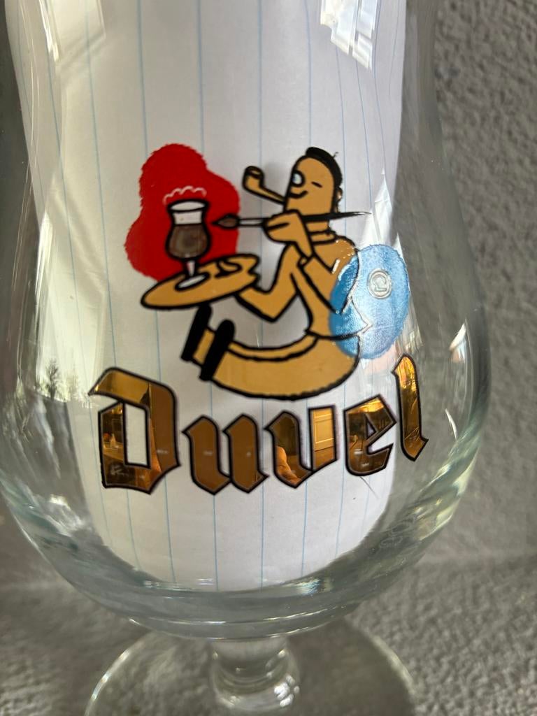 Duvel bierglas kunst schilder, Ophalen of Verzenden, Meerkleurig, Overige merken, Glas
