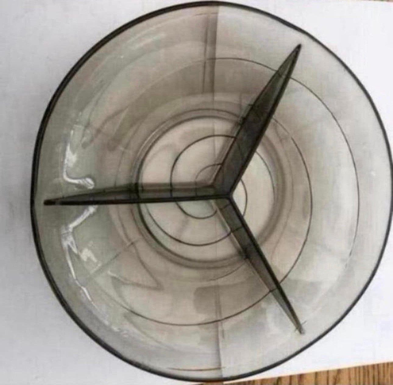 Art Deco, 3 vaksschaal, Asymmetrische Lijnen 25 cm , Vintag, Ophalen of Verzenden