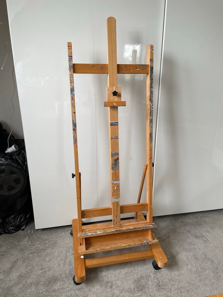 Schildersezel groot en klein met lamp en overige artikelen, Ophalen, Gebruikt, Ezel