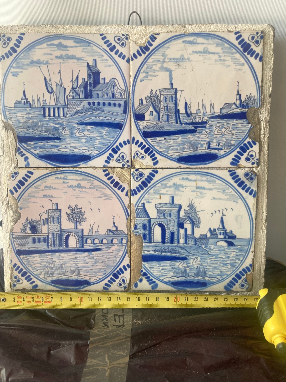 Bijzondere Antieke tegeltjes Tichelaar Delfts Blauw, Ophalen