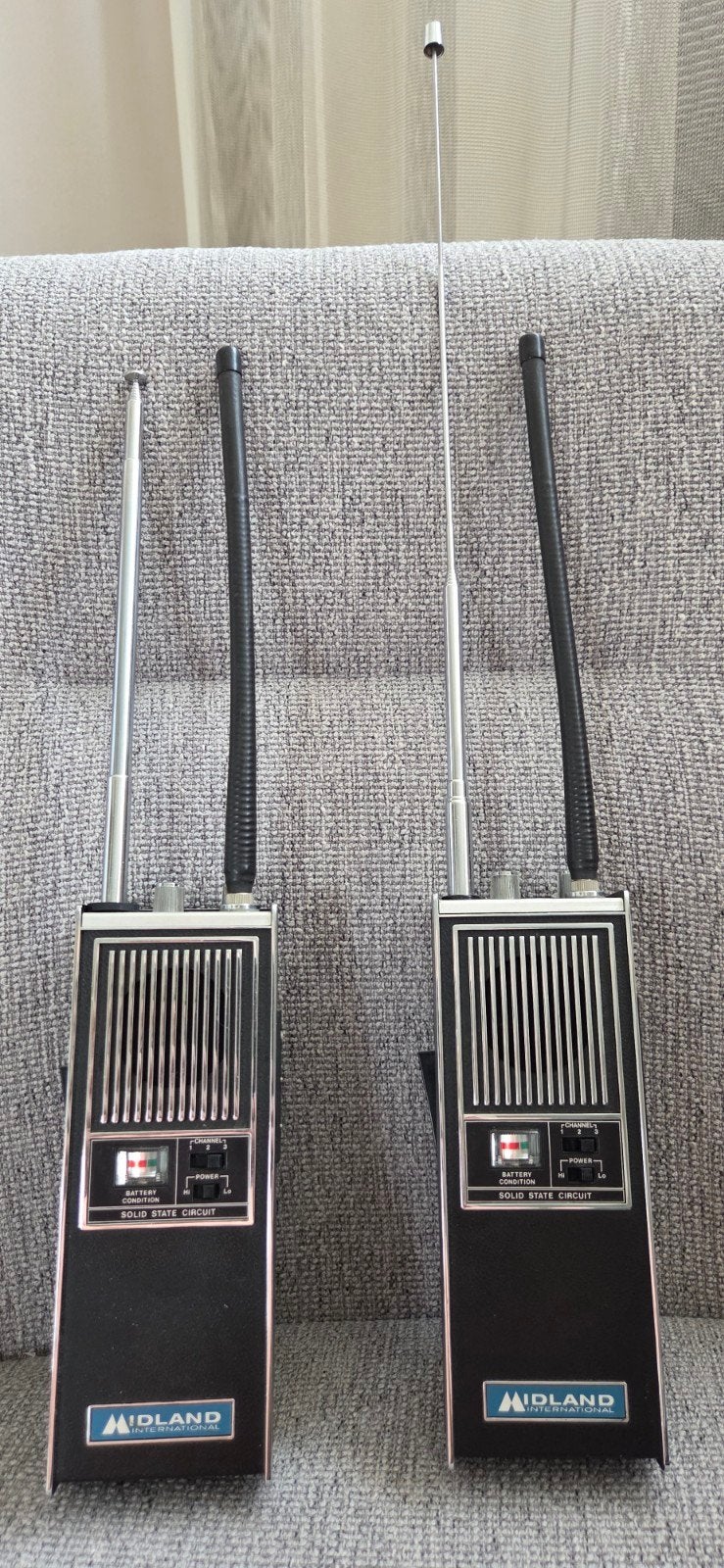 Vintage Midland International Portofoon (Set van 2), Telecommunicatie, Ophalen of Verzenden
