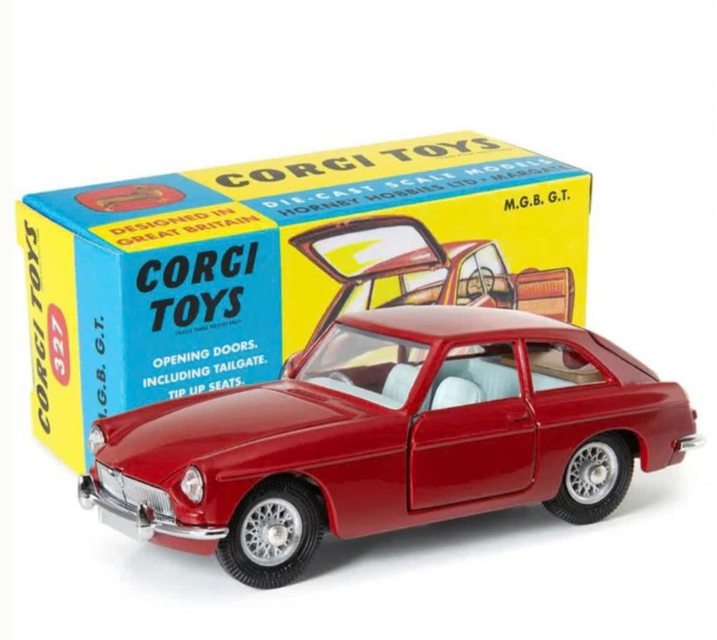 MGB GT met koffer schaal 1/45 CORGI NEW ref. 327, Hobby en Vrije tijd, Modelauto's | 1:43, Nieuw, Auto, Corgi, Verzenden