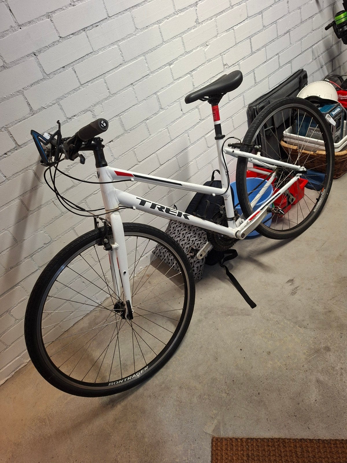Trek racefiets dames wit, 17.5 inch, Fietsen en Brommers, 28 inch, Gebruikt, Velgrem, Aluminium