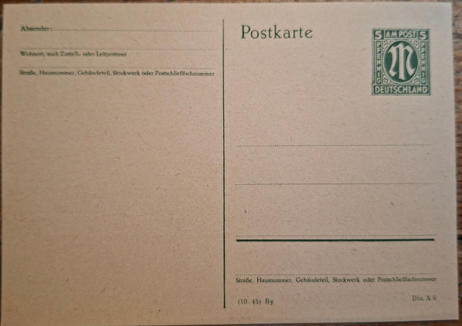 Duitsland,  2 x Postkarte Amerikaanse/ Britse zone 1945/46, Ophalen of Verzenden, Overige periodes