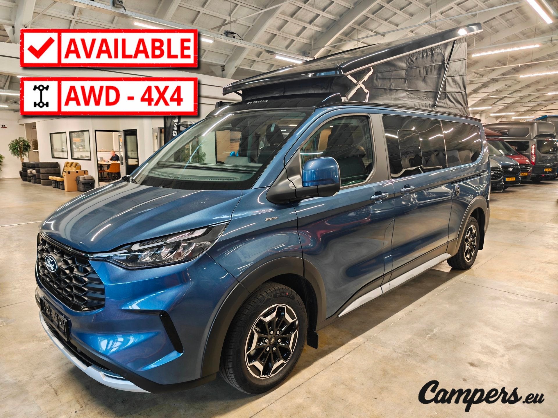 Ford Nugget L2 Plus Active AWD 170PK A8 AUT, Caravans en Kamperen, Automaat, Energiestraat 6A
1411AT  Naarden, NL, Buscamper of Camperbus