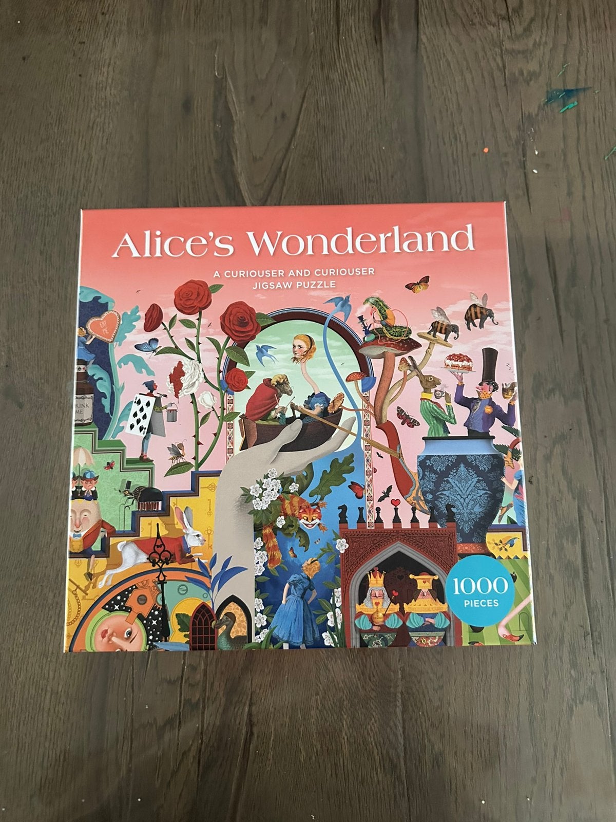 Laurence King Alice’s Wonderland puzzel 1000 stukjes, Verzenden, 500 t/m 1500 stukjes, Zo goed als nieuw