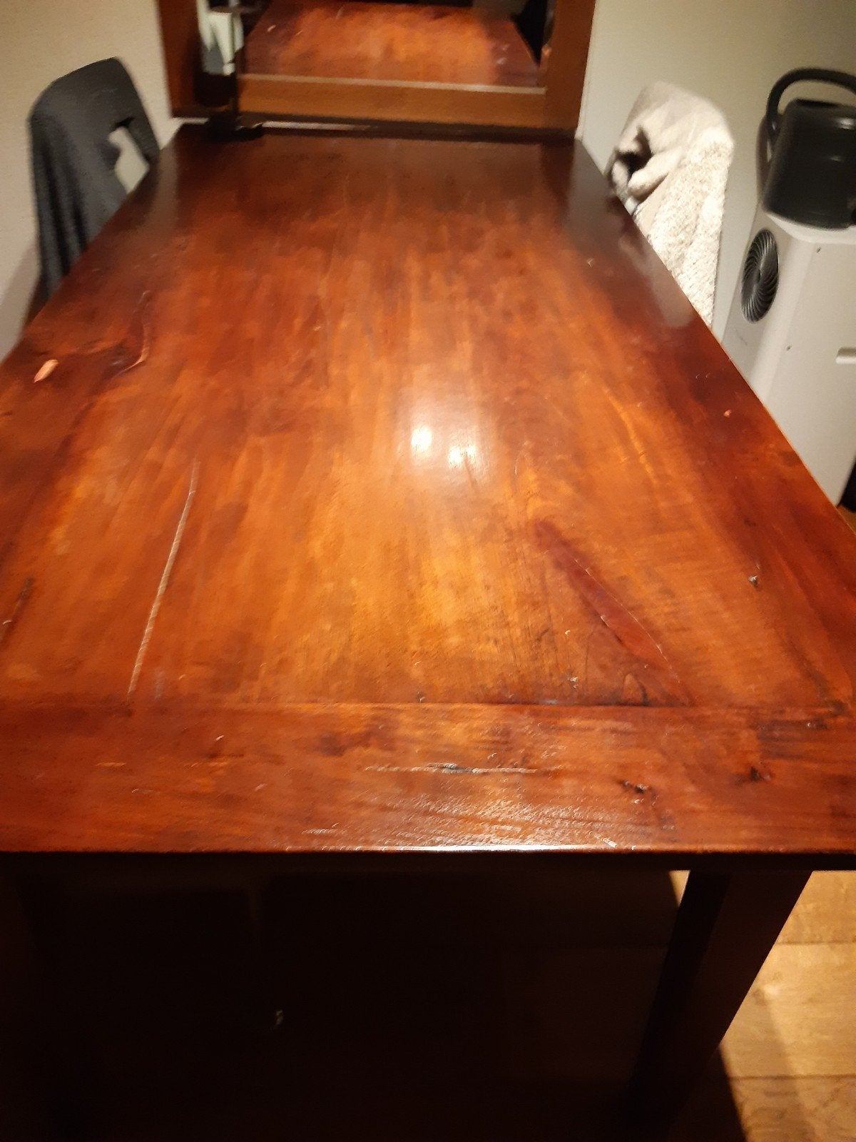 Massieve houten eettafel met lade - 180x85x78 cm, Antiek en Kunst, Antiek | Meubels | Tafels, Ophalen of Verzenden