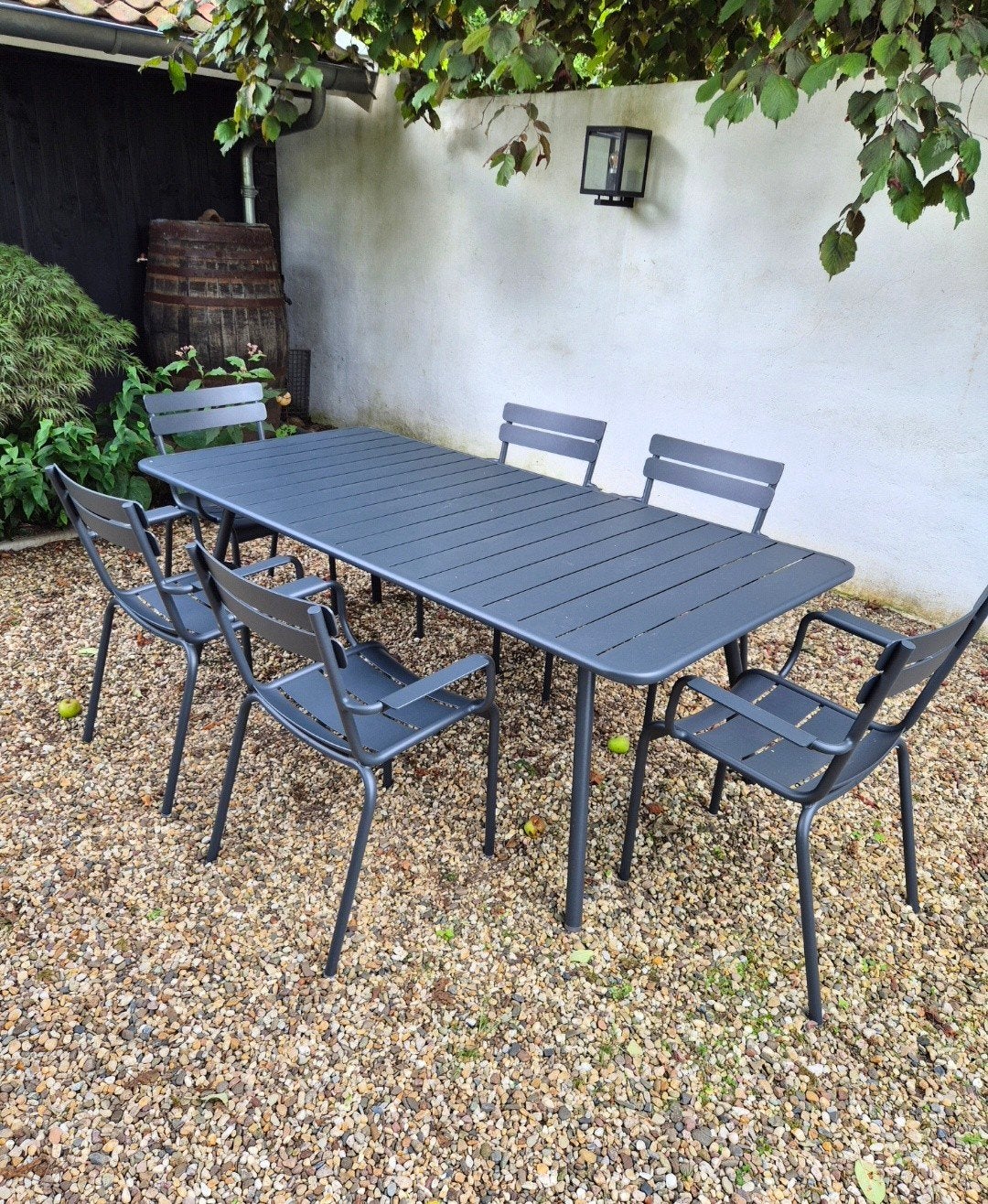 nieuwe fermob tafel 207x100 anthracite 1249 euro Afhaalprijs, Ophalen, Nieuw, Rechthoekig
