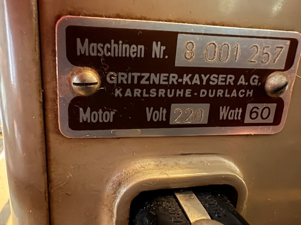 Degelijke Duiste naaimachine Grtizner. Vintage, Ophalen of Verzenden, Gebruikt, Naaimachine, Overige merken