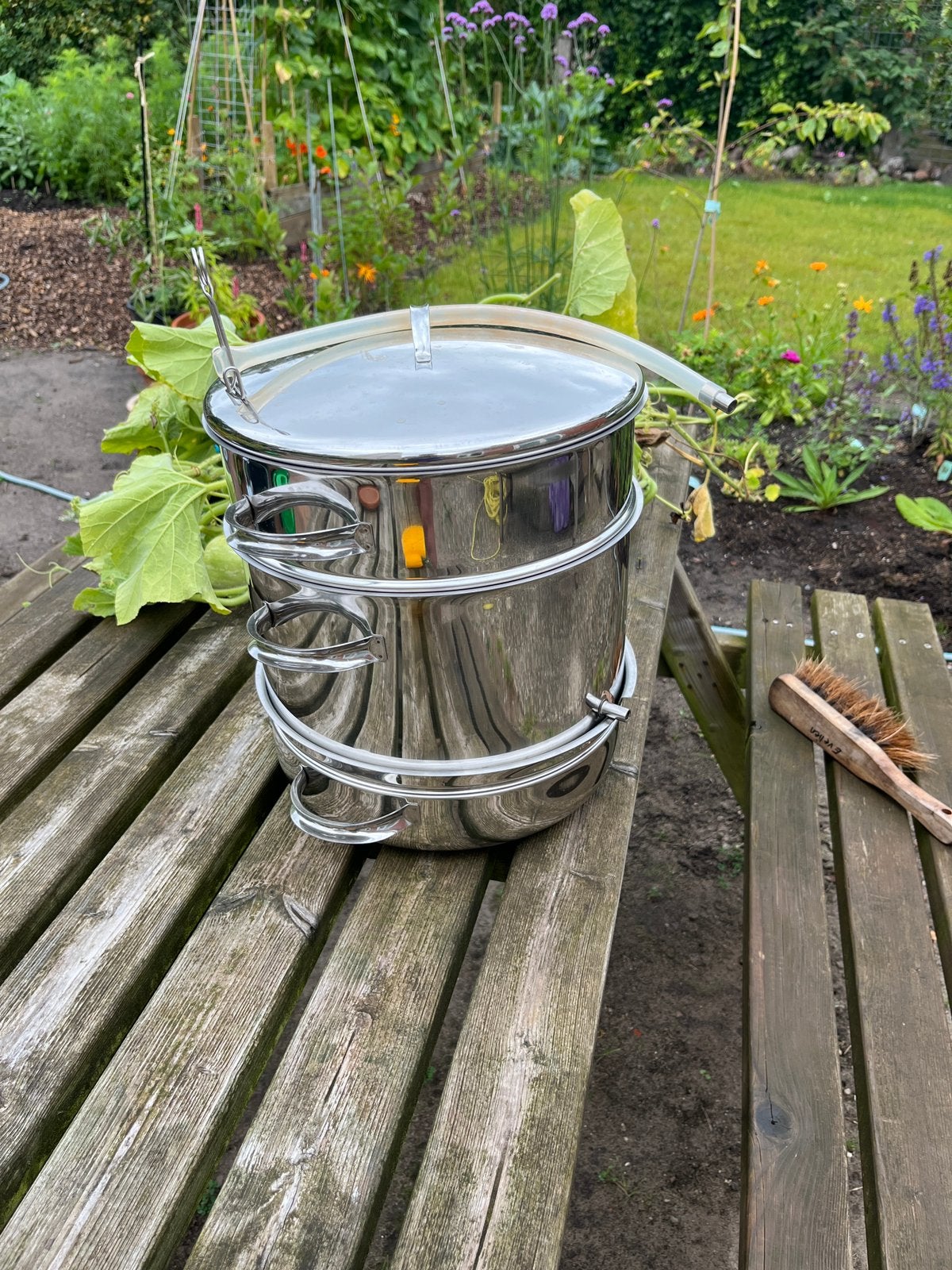 Sappan sapextractor sapmaak pan Hackman 10 liter, Ophalen of Verzenden, Zo goed als nieuw, Rvs, Overige merken