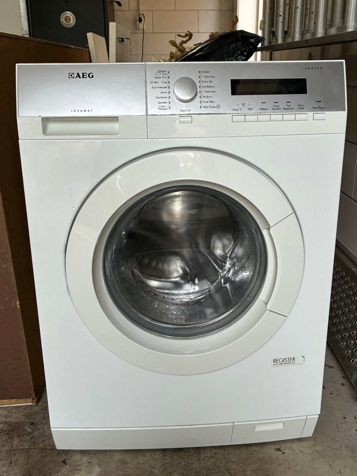 AEG Lavamat Protex Wasmachine - Zo goed als nieuw, Ophalen, Zo goed als nieuw, Voorlader, Kort programma