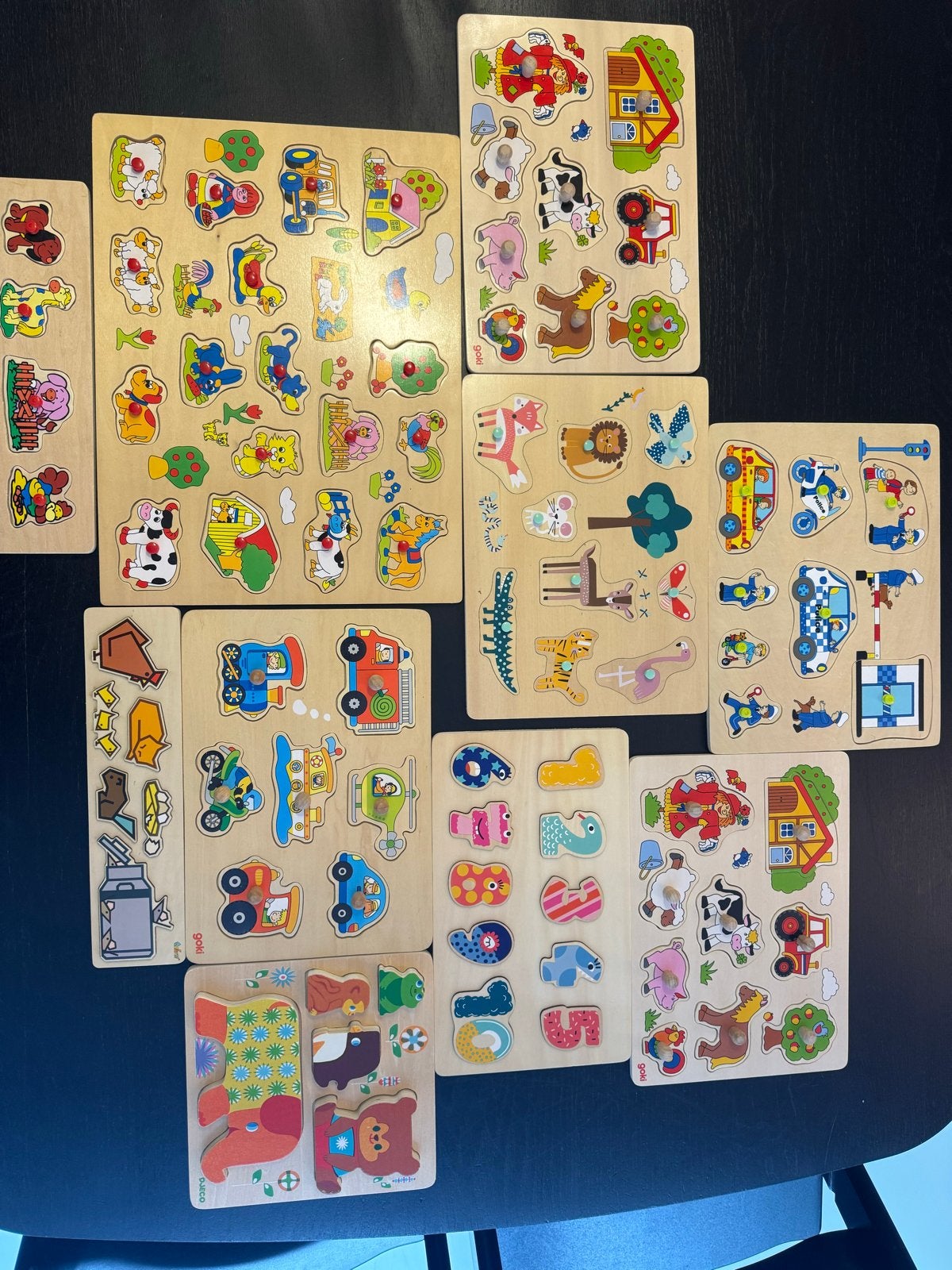 Houten Insteekpuzzels voor Kinderen - Diverse Thema's, 2 tot 4 jaar, Gebruikt, Ophalen of Verzenden, Van hout